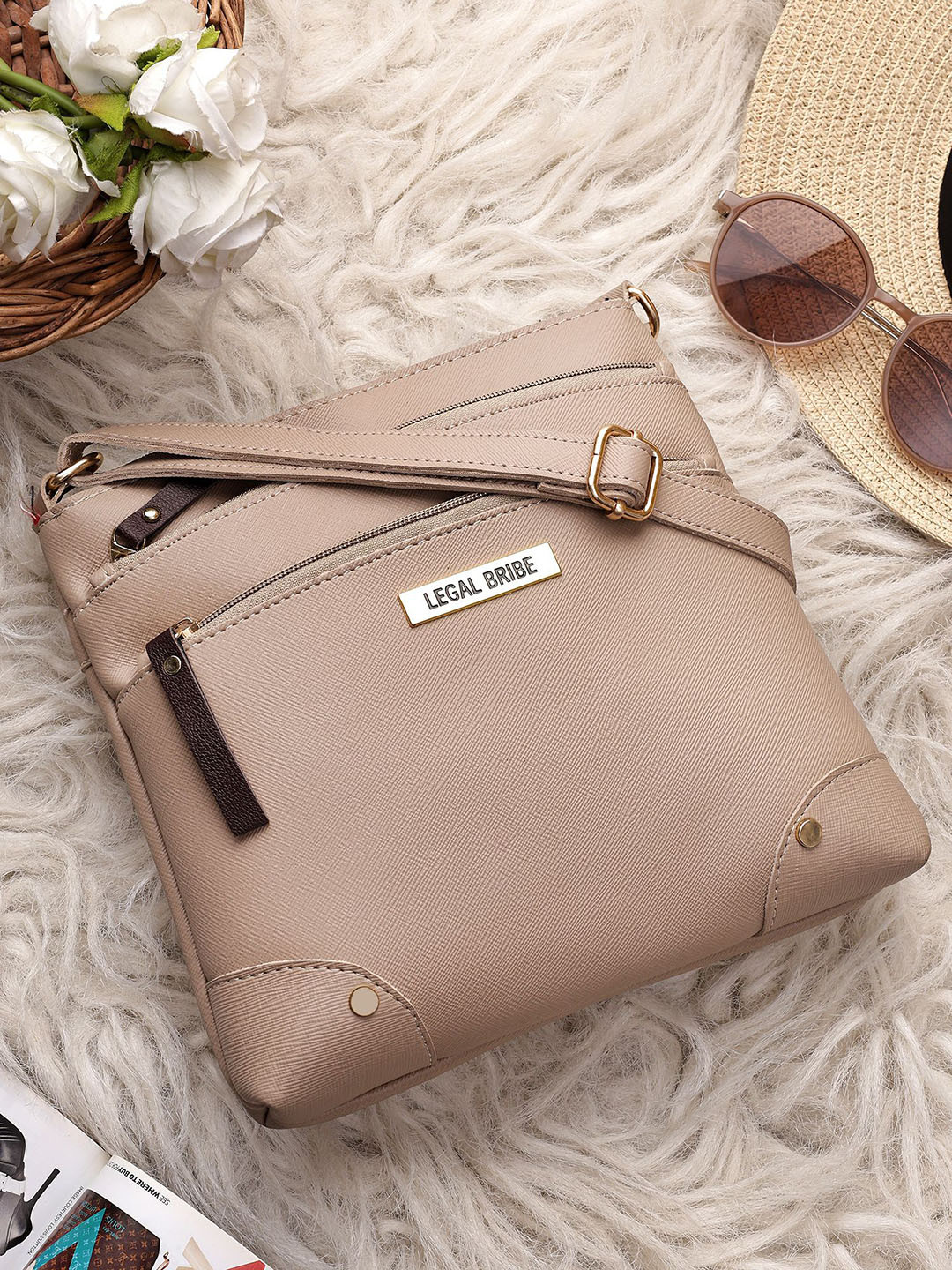 LEGAL BRIBE PU Structured Handheld Bag For Women