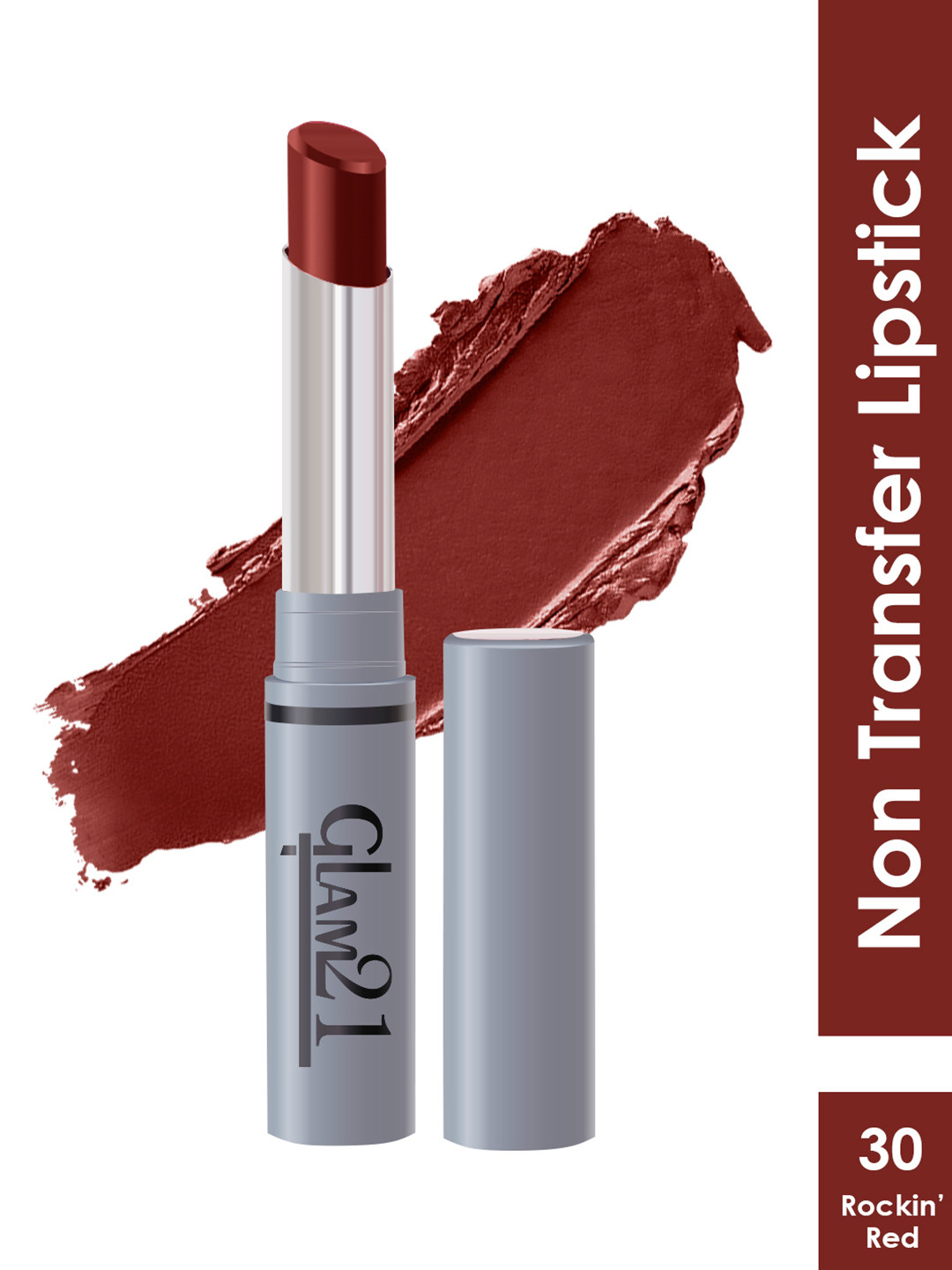 GLAM21 Non-Transfer Creamy Matte Lipstick 2g - Rockin Red 30
