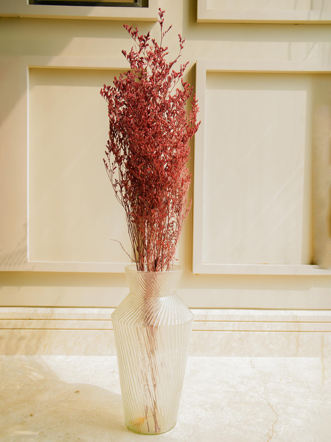 ArteCasa 5 Pieces Dried Flowers Red Baby Breaths Naturally