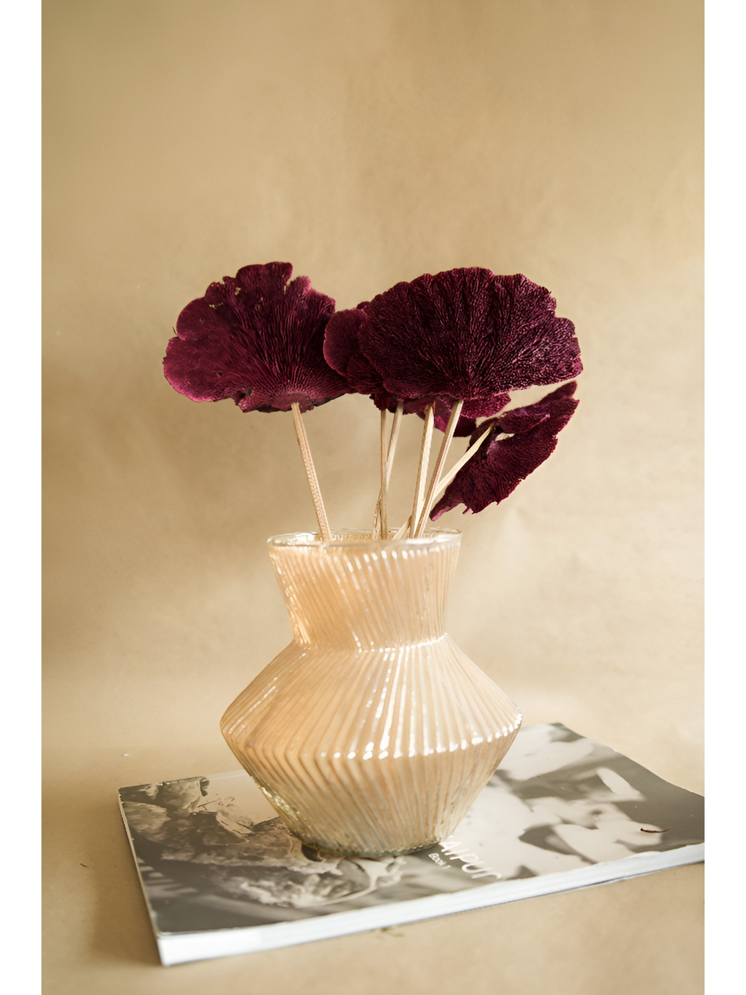 ArteCasa Red 5 Pieces Dried Flowers For Home Decor