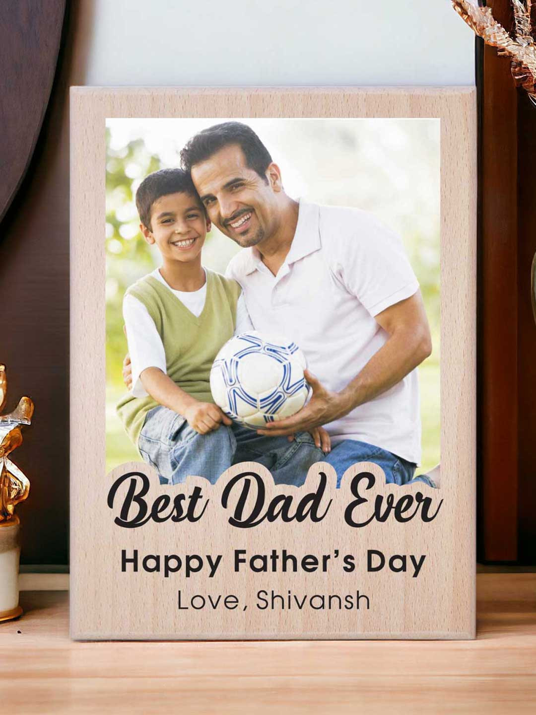 GFTBX Brown 1 Pieces Wood Table Photo Frames