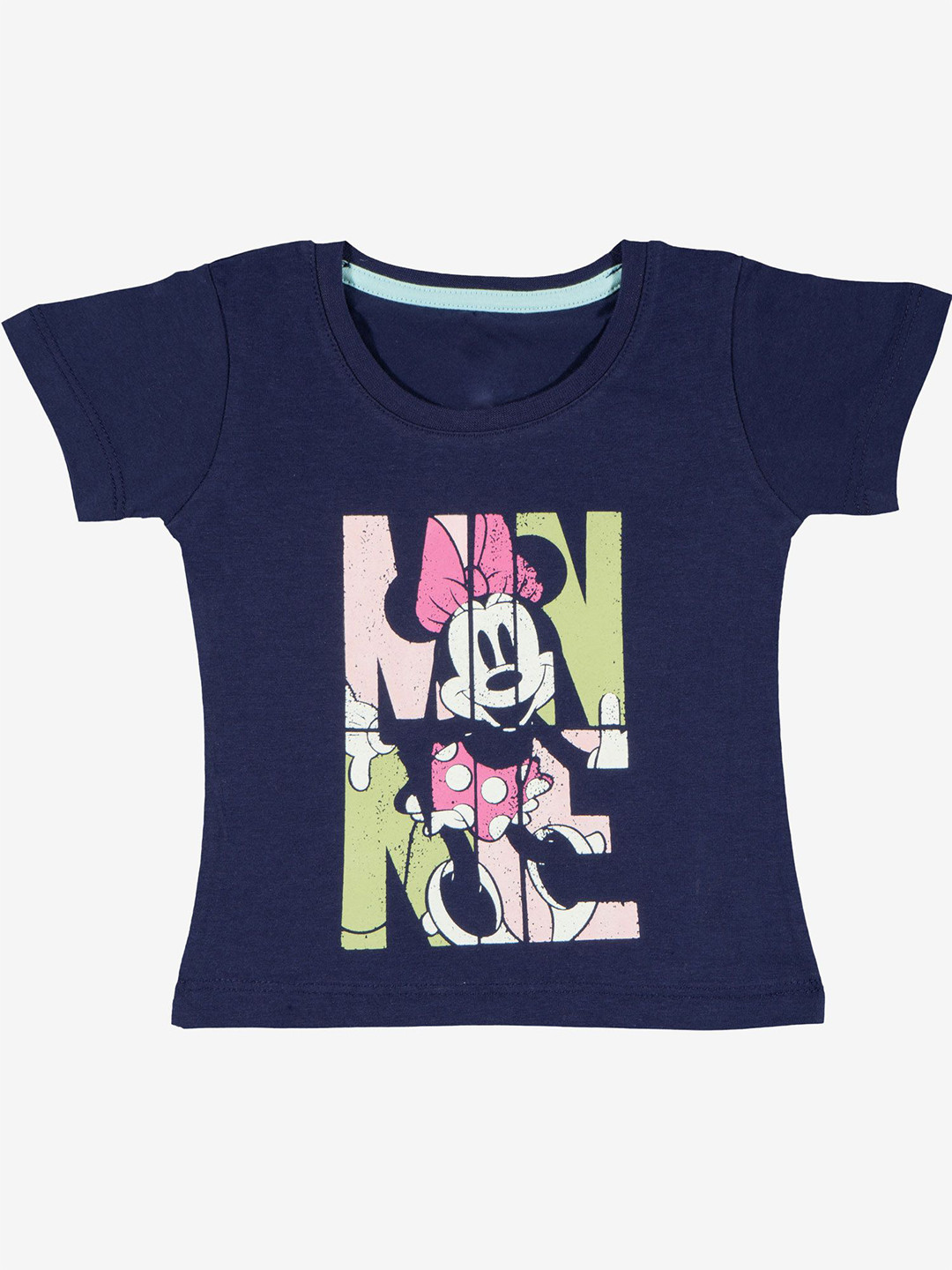 Bodycare Girls Minnie Mouse Printed Round Neck Nautical T-shirt