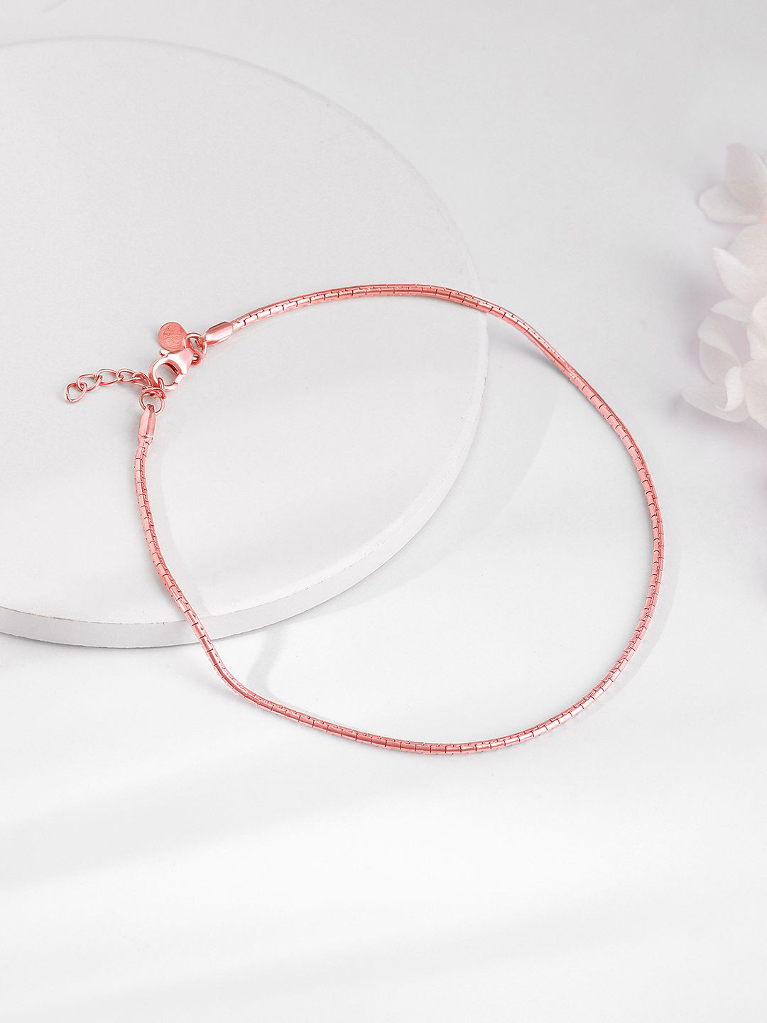 GIVA Rose Gold-Plated Anklet