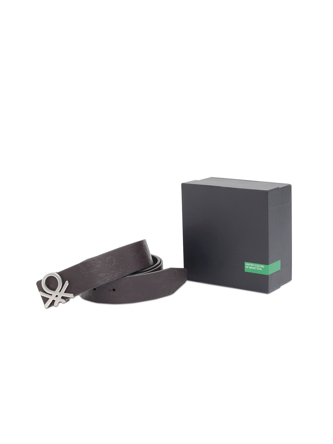 United Colors of Benetton Men Push Pin Leather Reversible Belt