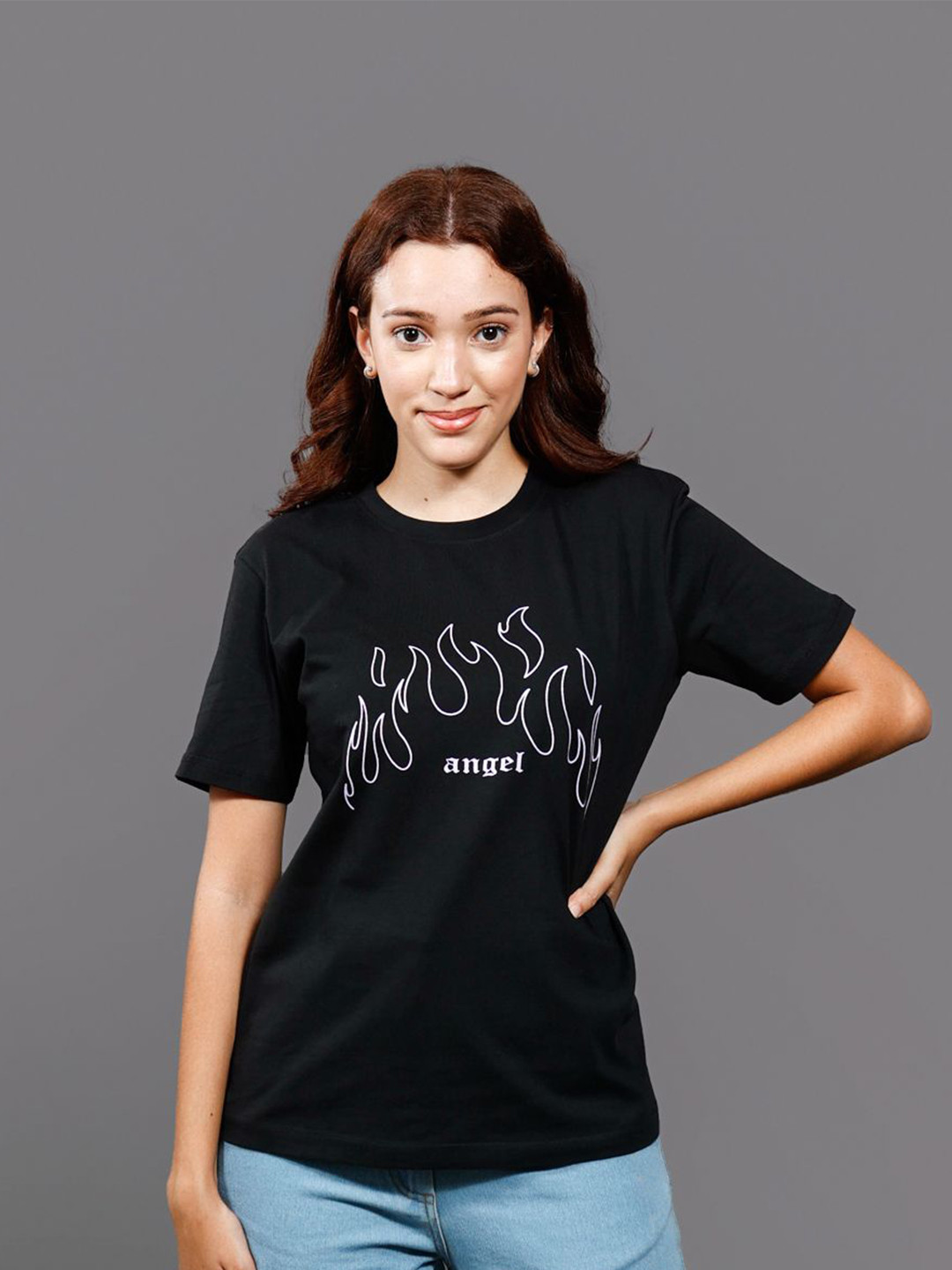 Roadster Women Abstract Typography Printed Cotton T-Shirt