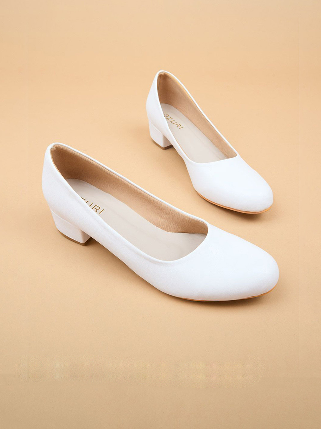 Ozuri Synthetic Block Heel Pumps