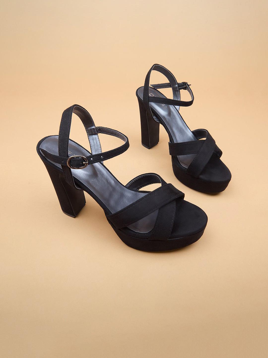 Ozuri Block Heel Sandals with Buckles