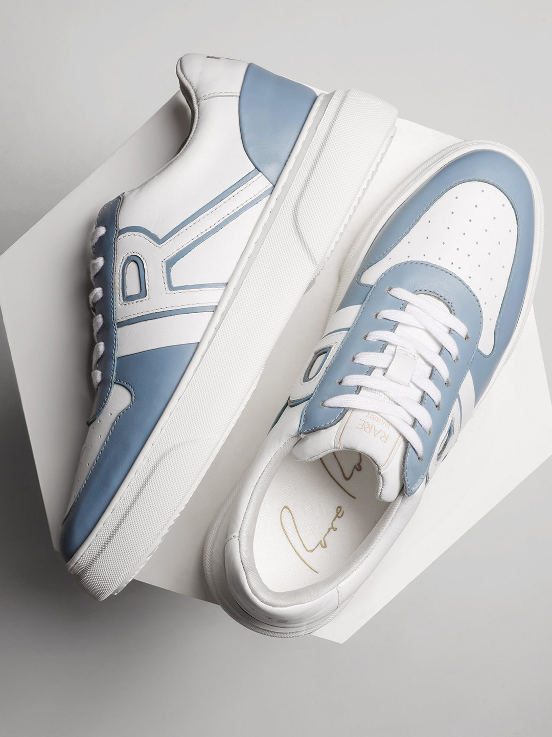 RARE RABBIT Men Cygnus Pro Colourblocked Leather Sneakers