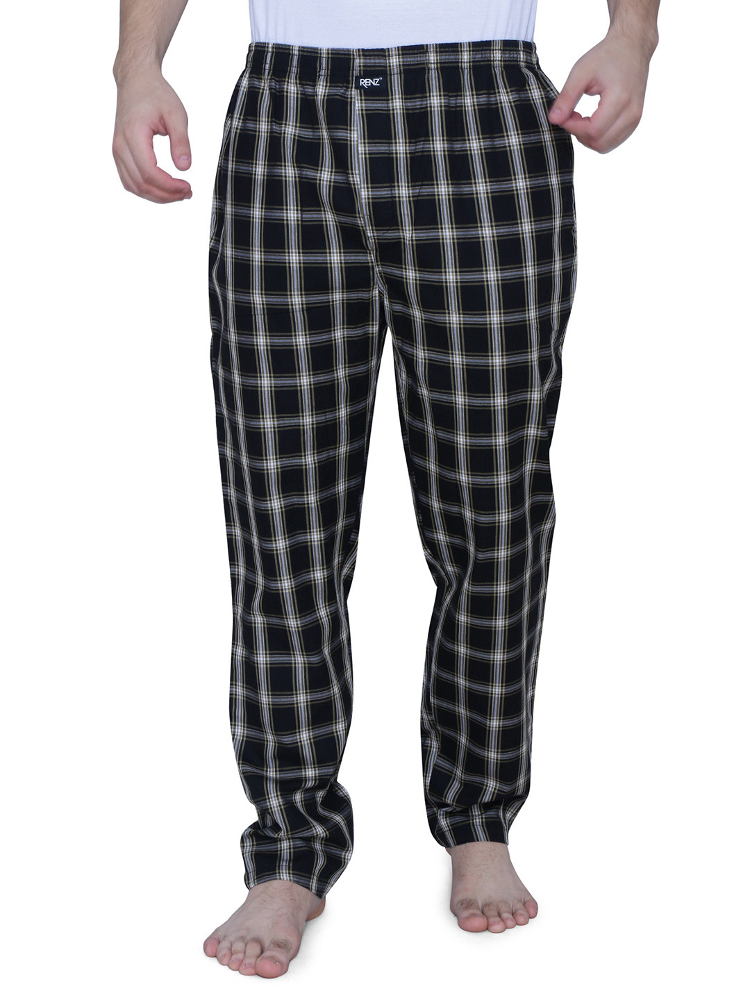 RENZ Checked Relaxed-Fit Lounge Pants