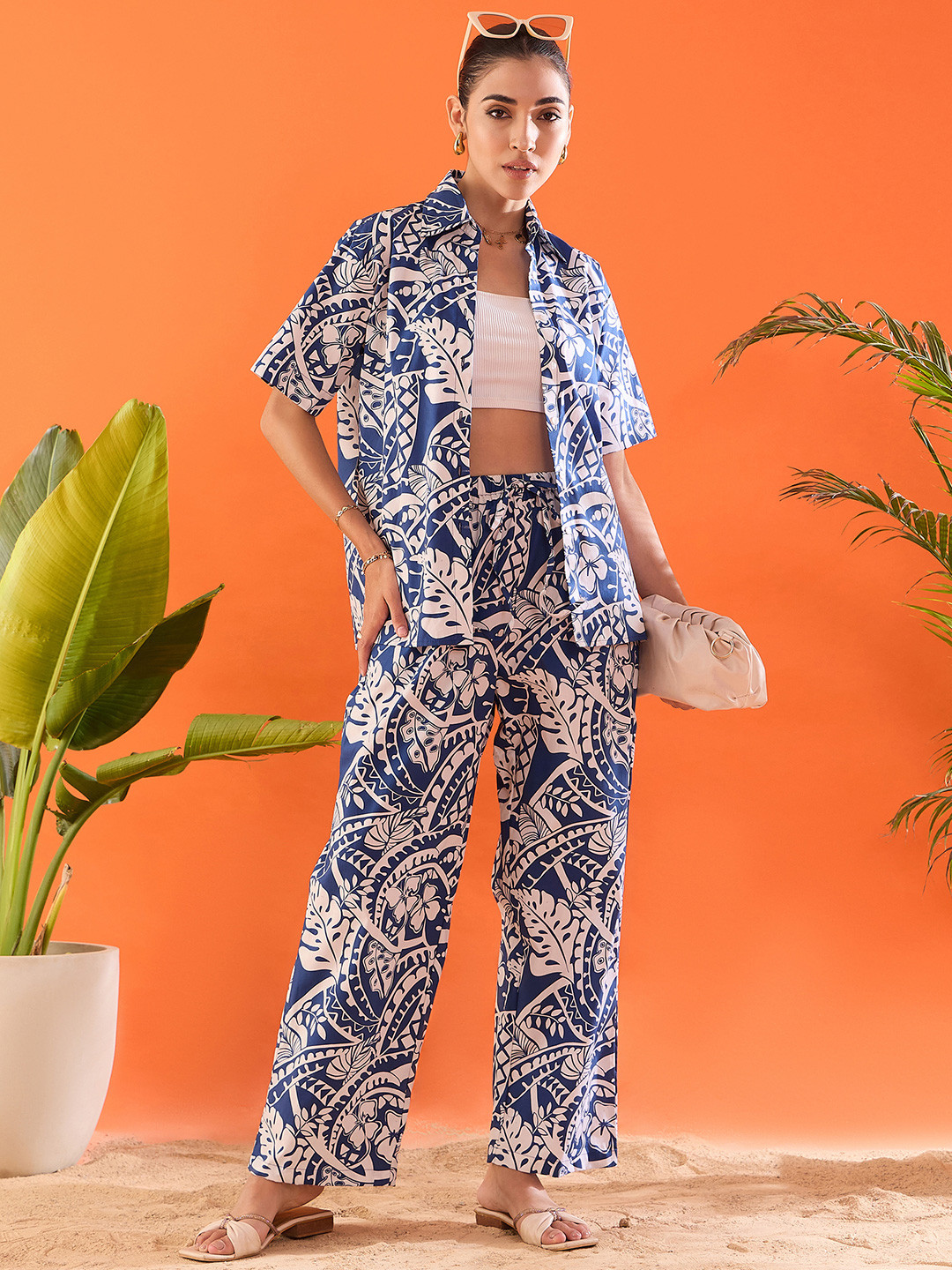 Uptownie Printed Two Piece Cotton Coord Set