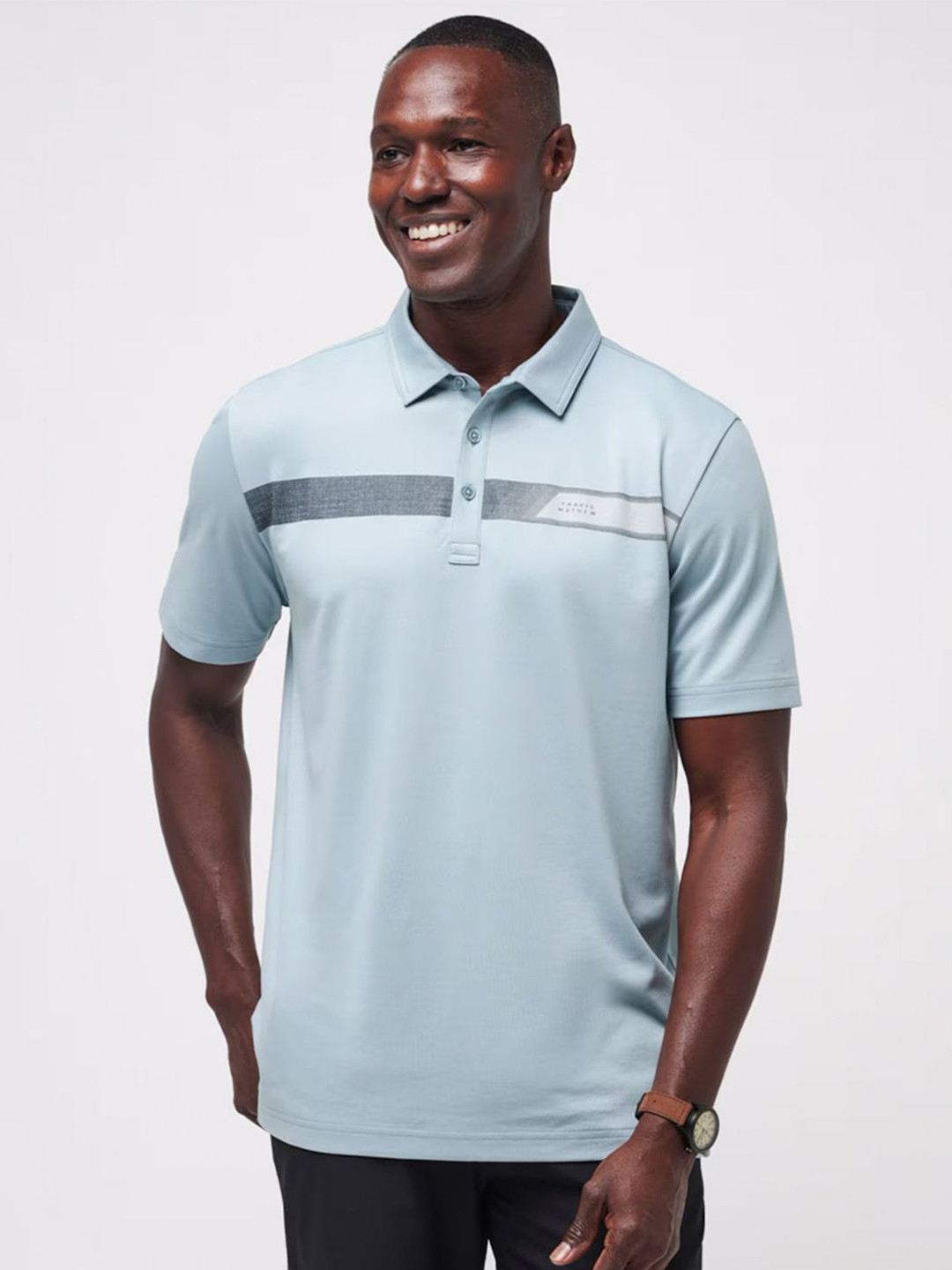TRAVIS MATHEW Men Polo Collar T-shirt