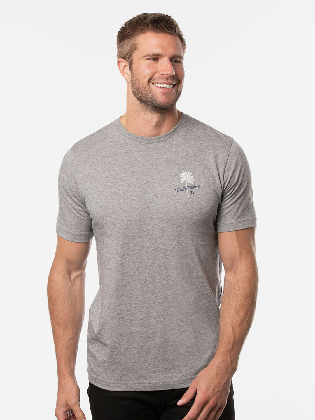 TRAVIS MATHEW Men Solid Round Neck T-shirt