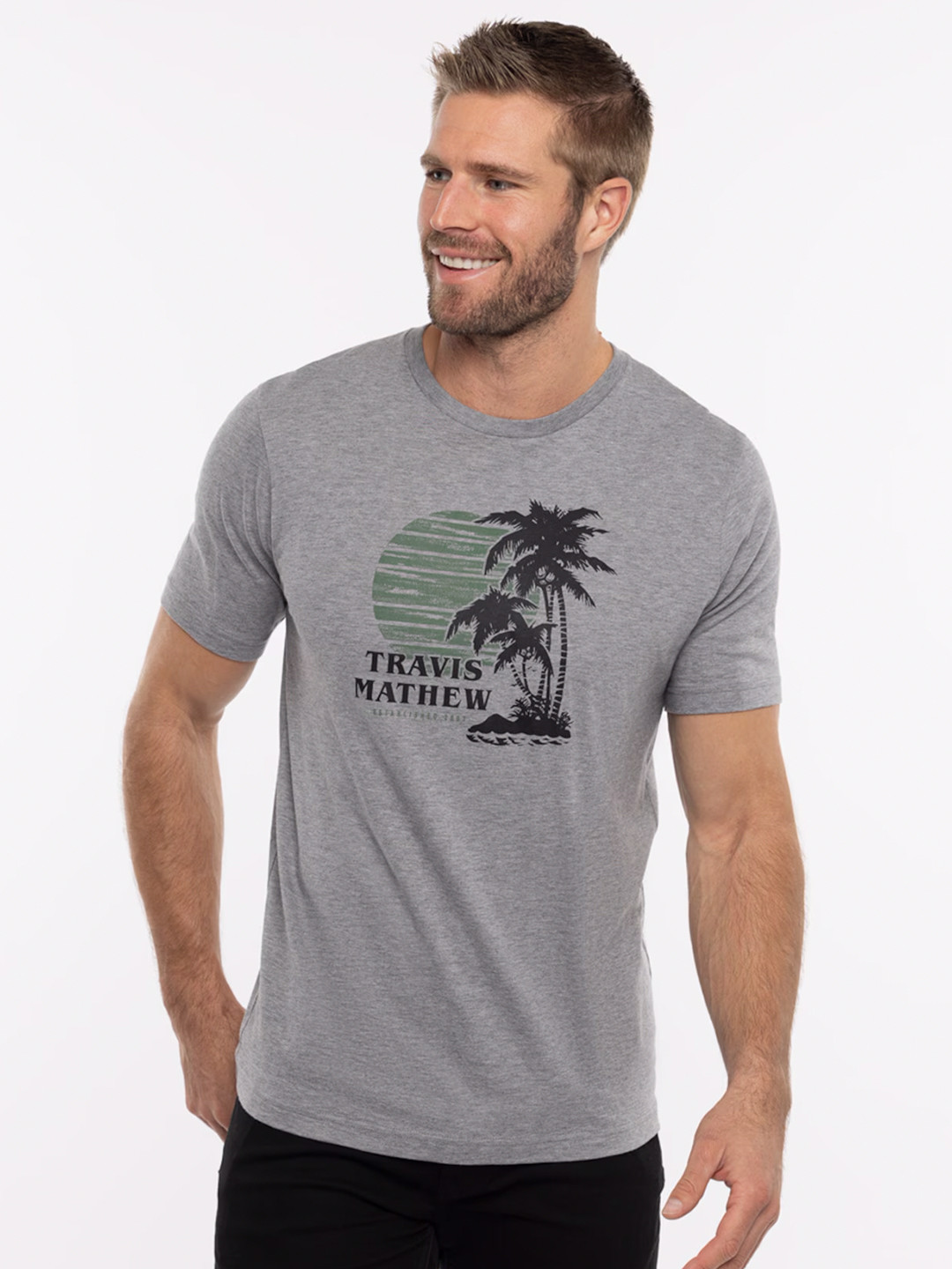 TRAVIS MATHEW Men Printed Tropical Pockets T-shirt
