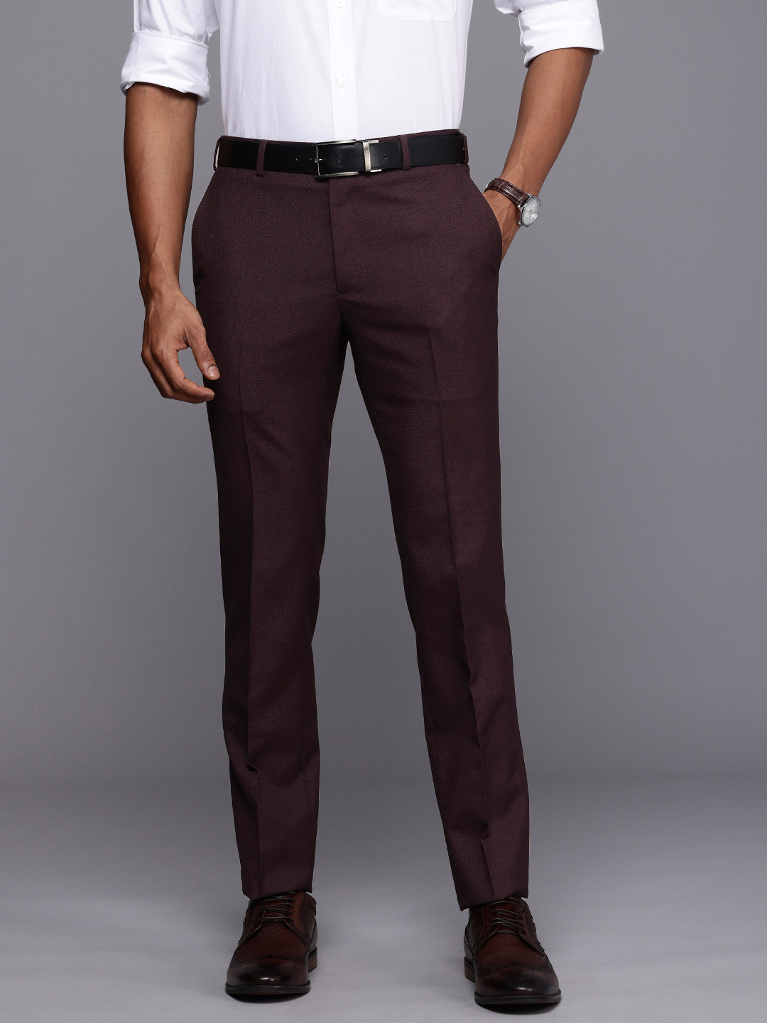 Raymond Men Slim Fit Formal Trousers