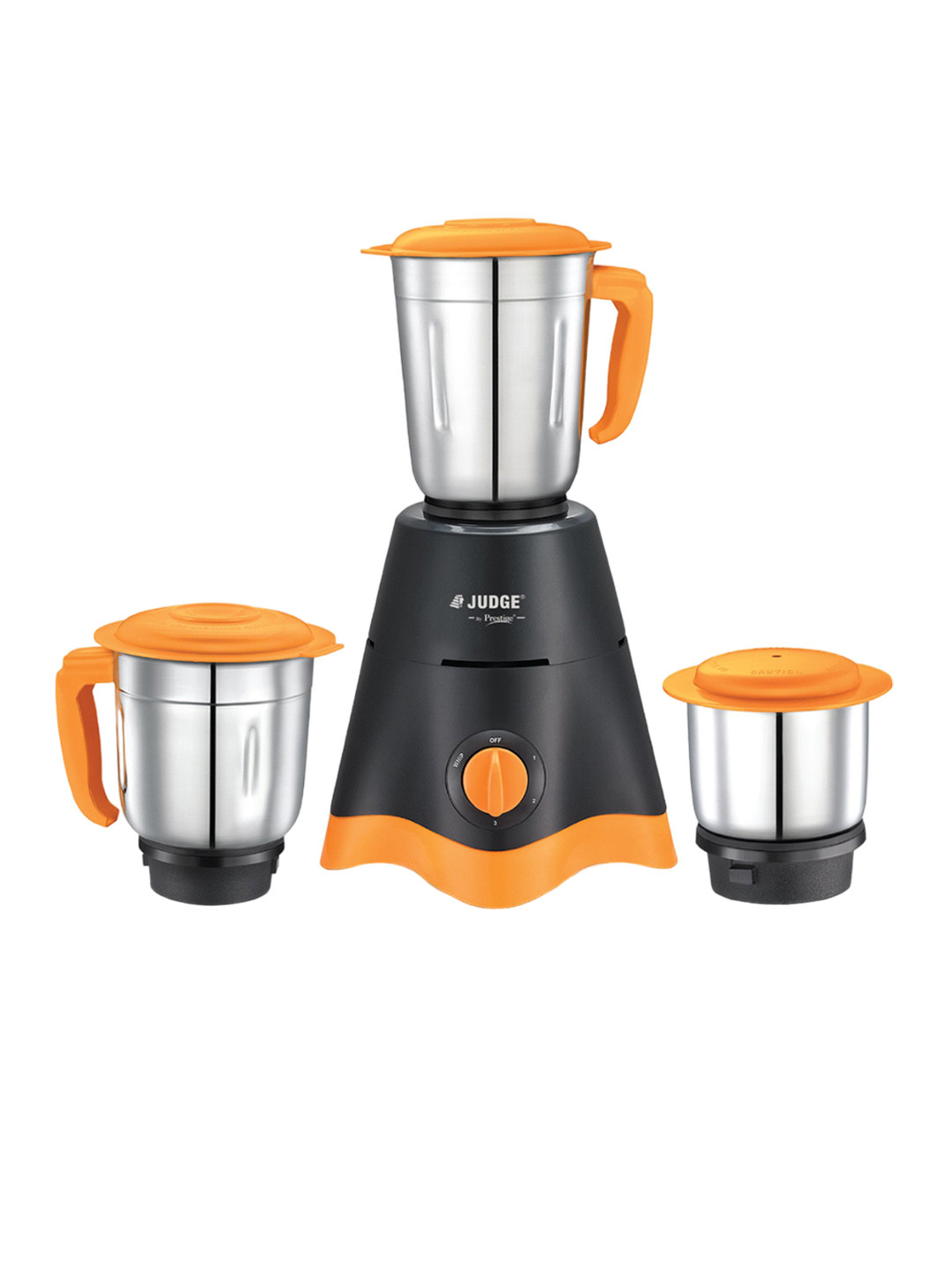 Judge By Prestige JEMG 102 Black Stainless Steel Powerful Motor 3 Jars Wet and Dry Grinder-550W