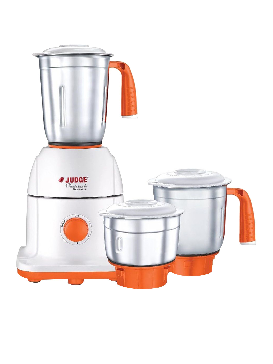 Judge By Prestige White Stainless Steel Safety Lock 3 Jars Wet and Dry Grinder-750W