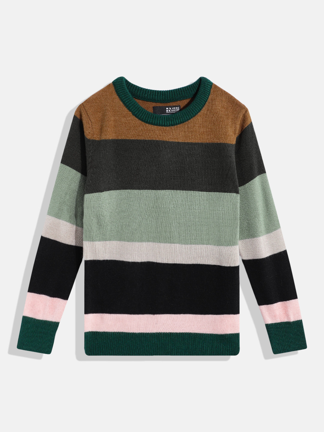 HERE&NOW Boys Striped Acrylic Pullover