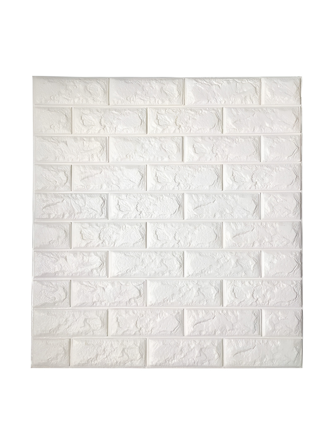 HOMEMATES White 3D Brick PE Foam Self Adhesive Wallpaper