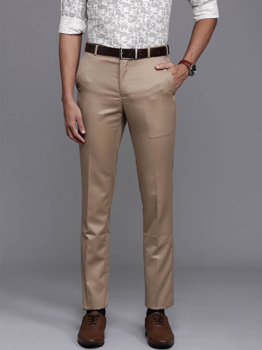 Raymond Men Slim Fit Formal Trousers
