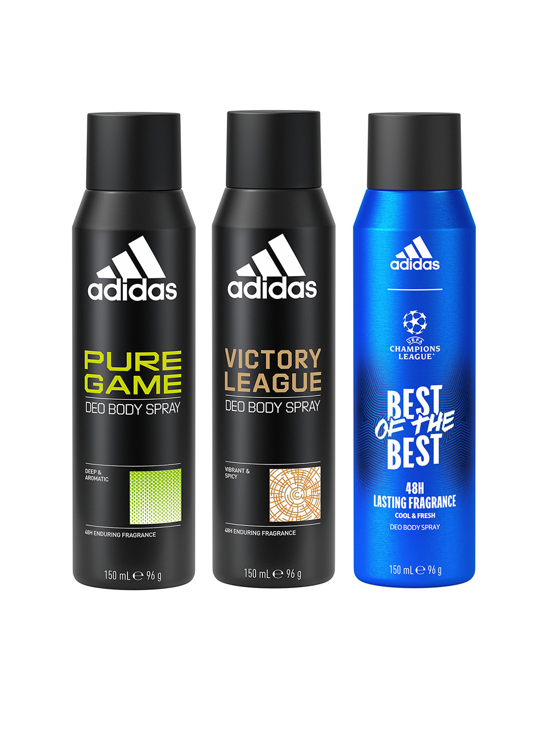 ADIDAS Men Set Of 3 Long Lasting Deo Body Spray - 96g Each