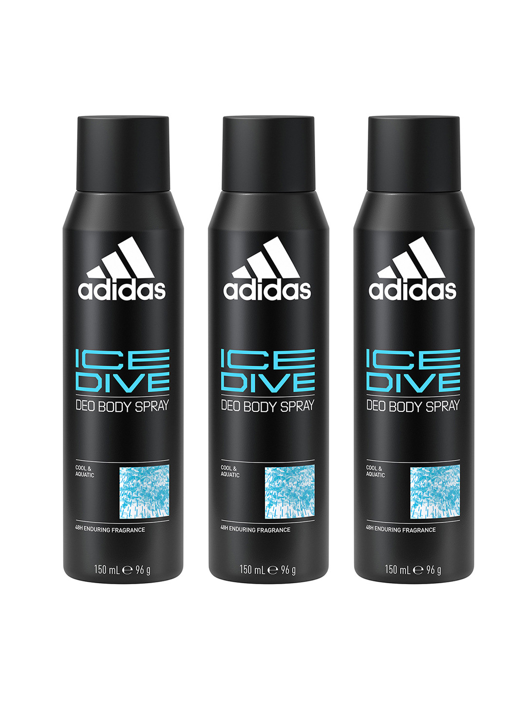 ADIDAS Men Set Of 3 Ice Dive Long Lasting Deo Body Spray - 96g Each