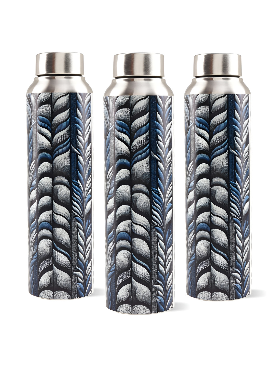 The Better Home Silver Tropical Stainless Steel Spill Proof 3 Piece Flask - 1L