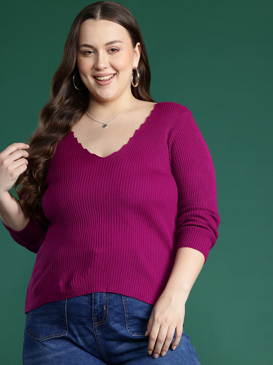 DressBerry Curve Plus Sized Pullover Sweaters