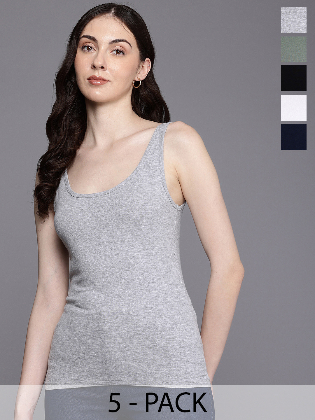 NEXT Pack Of 5 Solid Camisoles 356208