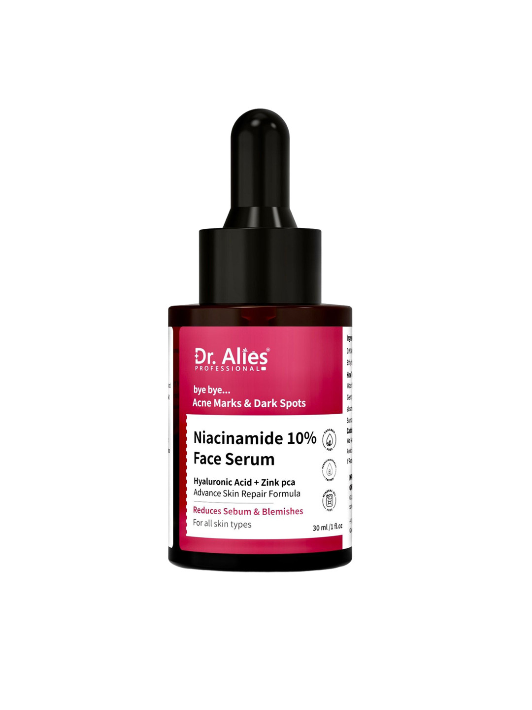 Dr Alies Professional 10% Niacinamide Face Serum With Zinc & Hyaluronic Acid - 30 ml