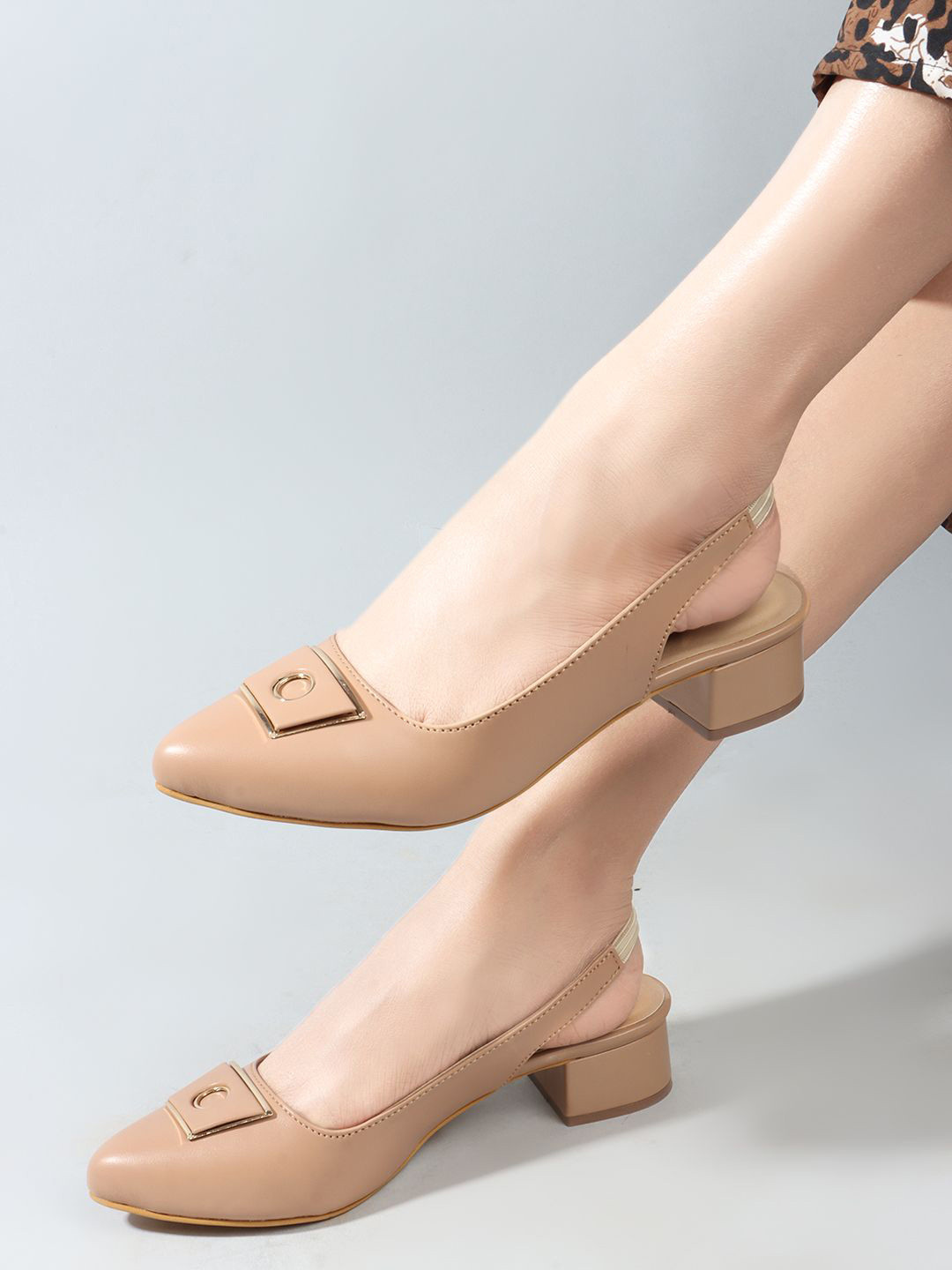 Carlton London Synthetic Block Heeled Mules