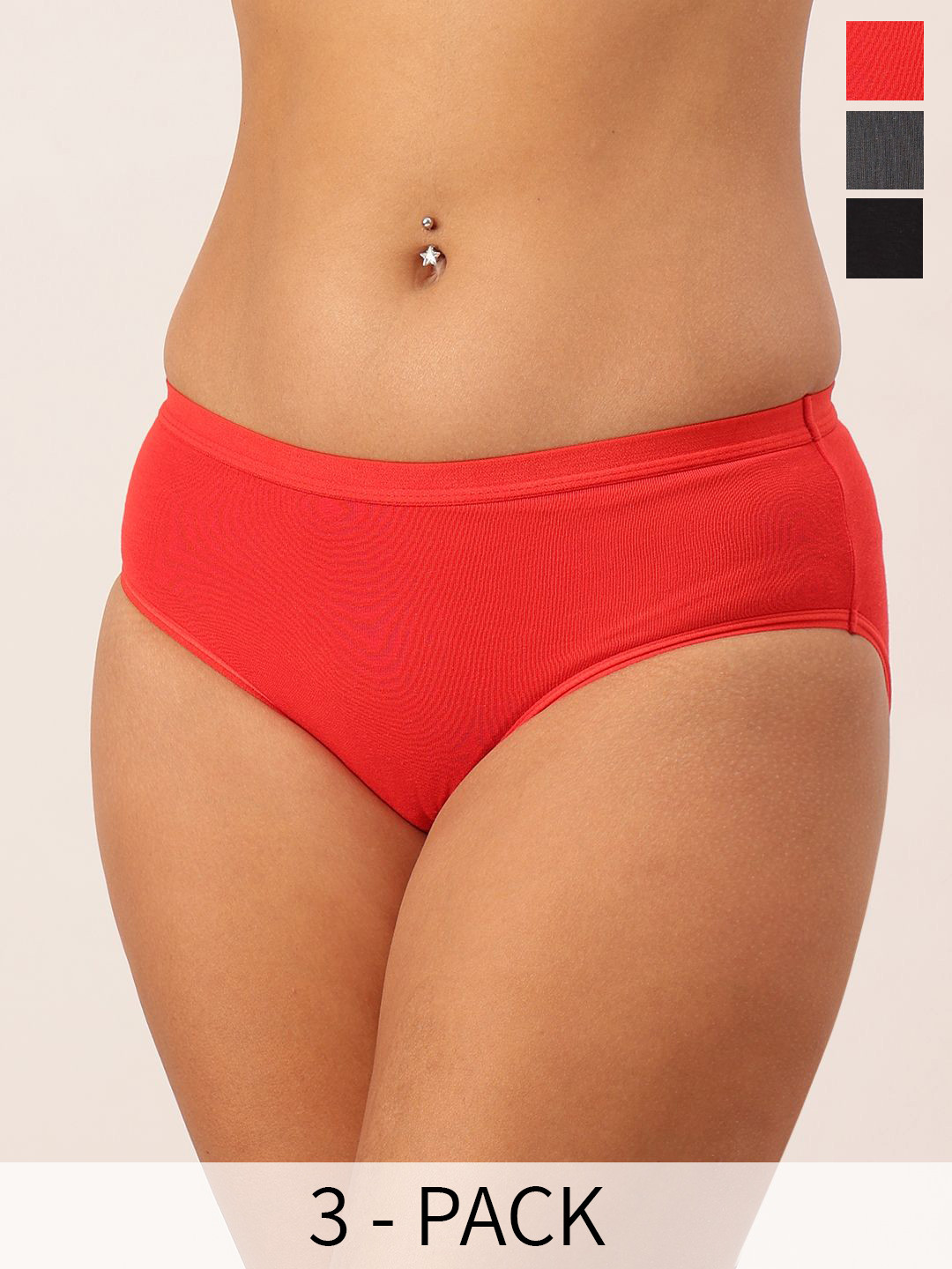 DressBerry Pack Of 3 Hipster Briefs- DB-CHV-BRF-37-16A