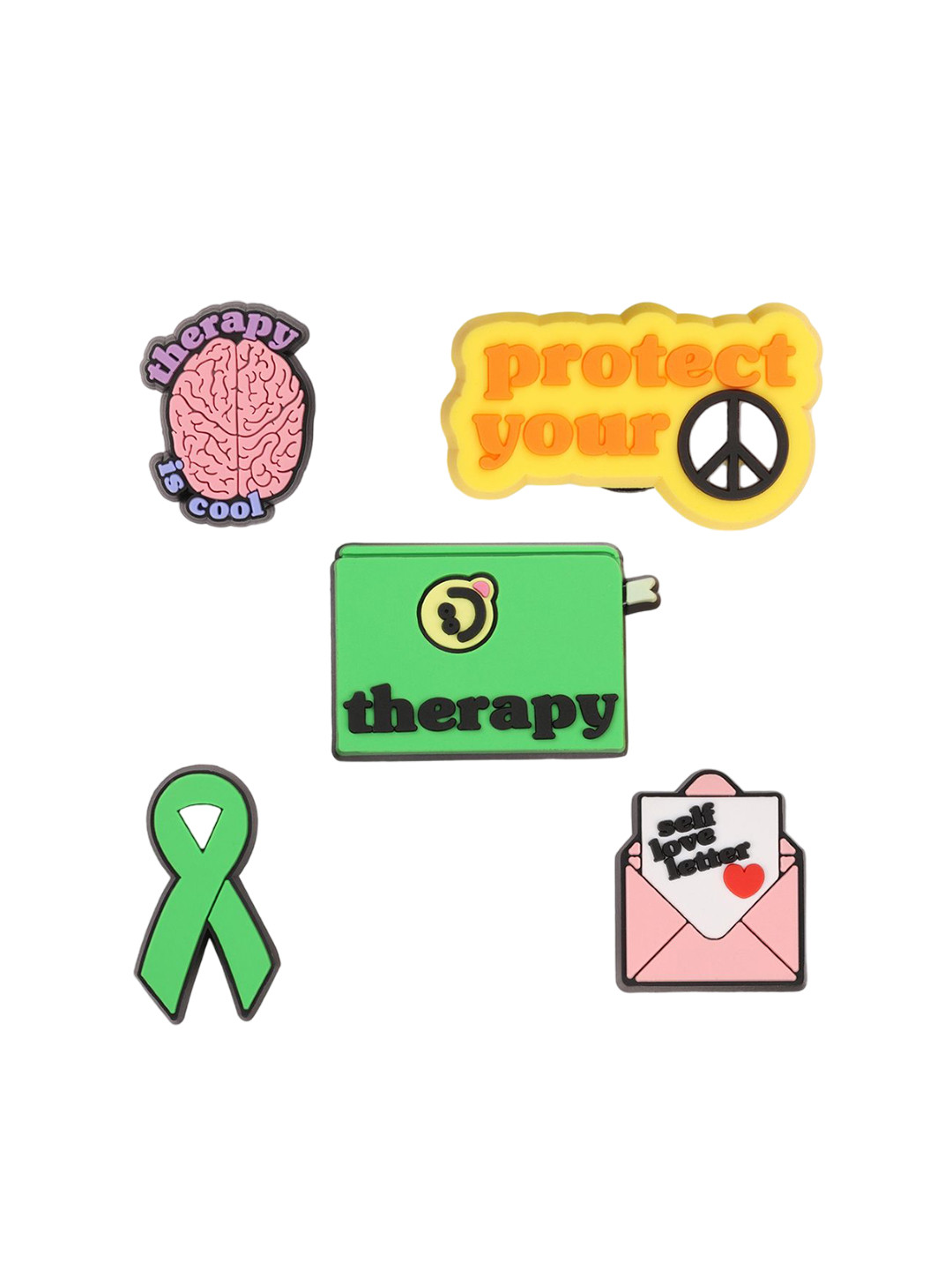 Crocs 5-Pcs Mental Health Shoe Charms Jibbitz