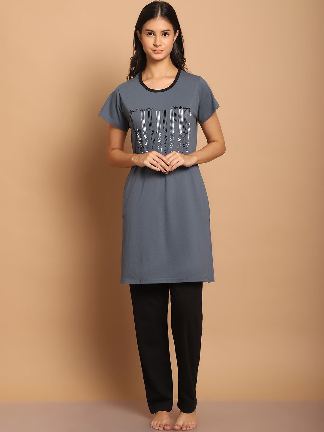 PERFECT LINE Women Printed Night suit