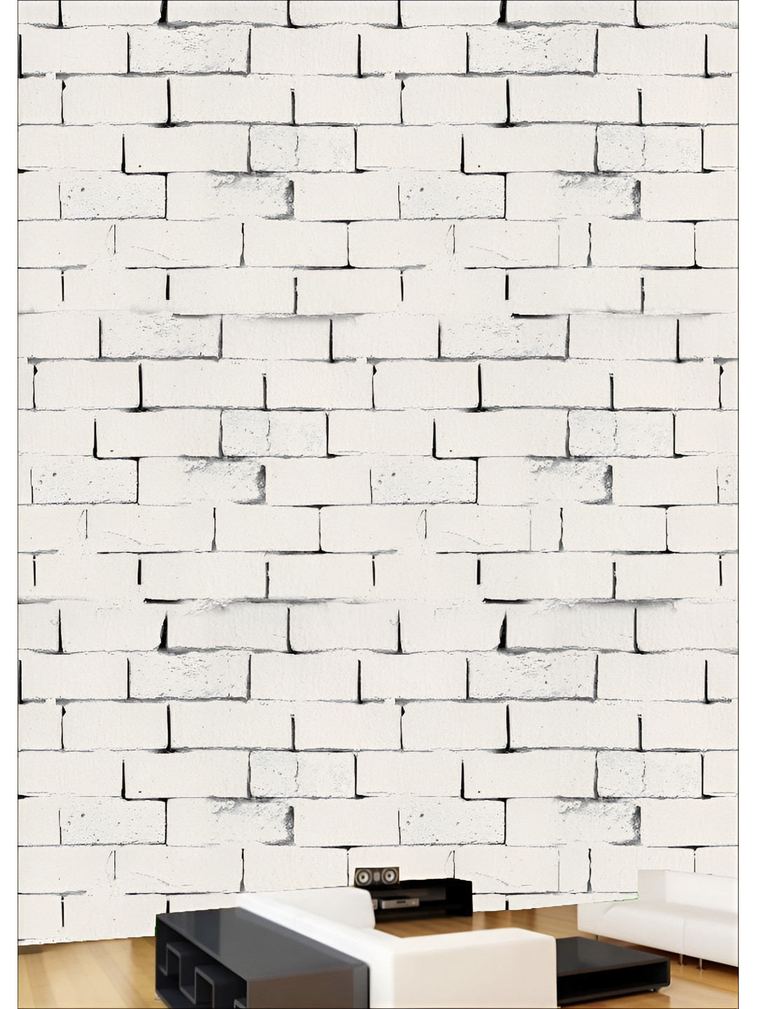 Aura White Printed Self-Adhesive Wall Sicker
