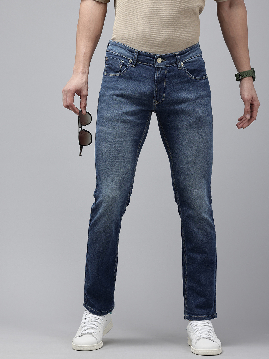 SPYKAR Men Skinny Fit Low-Rise Light Fade Stretchable Jeans