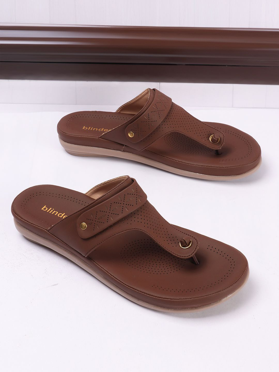 BLINDER Women T-Strap Flats