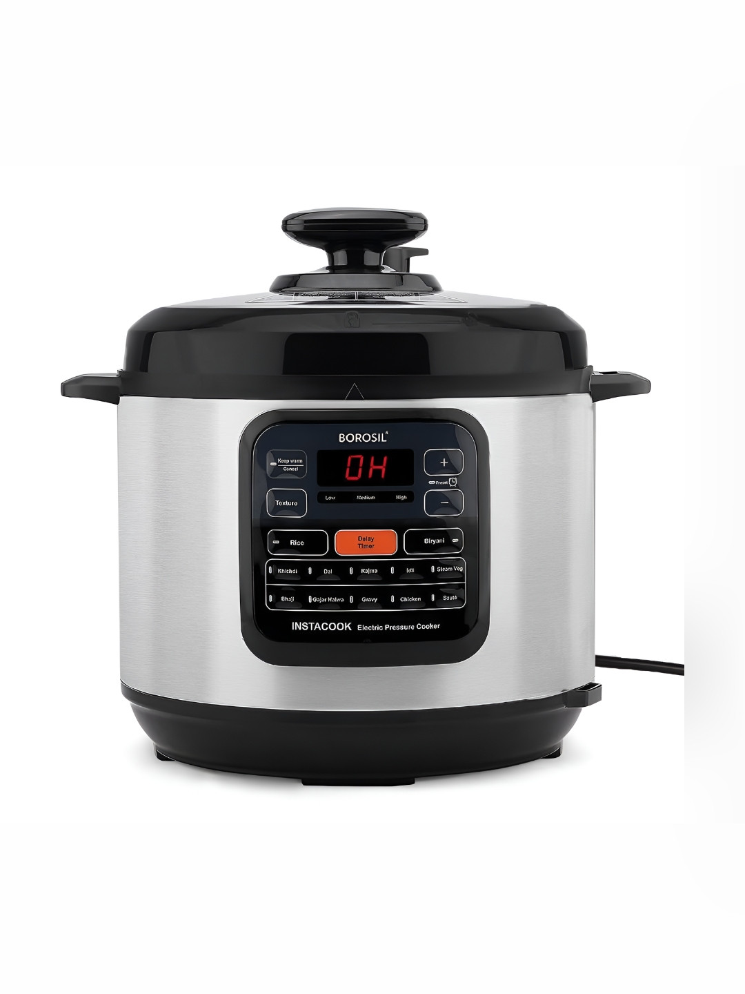 BOROSIL Black Stainless Steel Electric Pressure Cooker