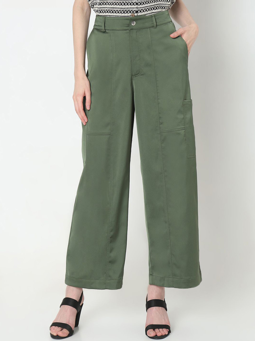 Vero Moda Women Straight Fit Pleated Trousers