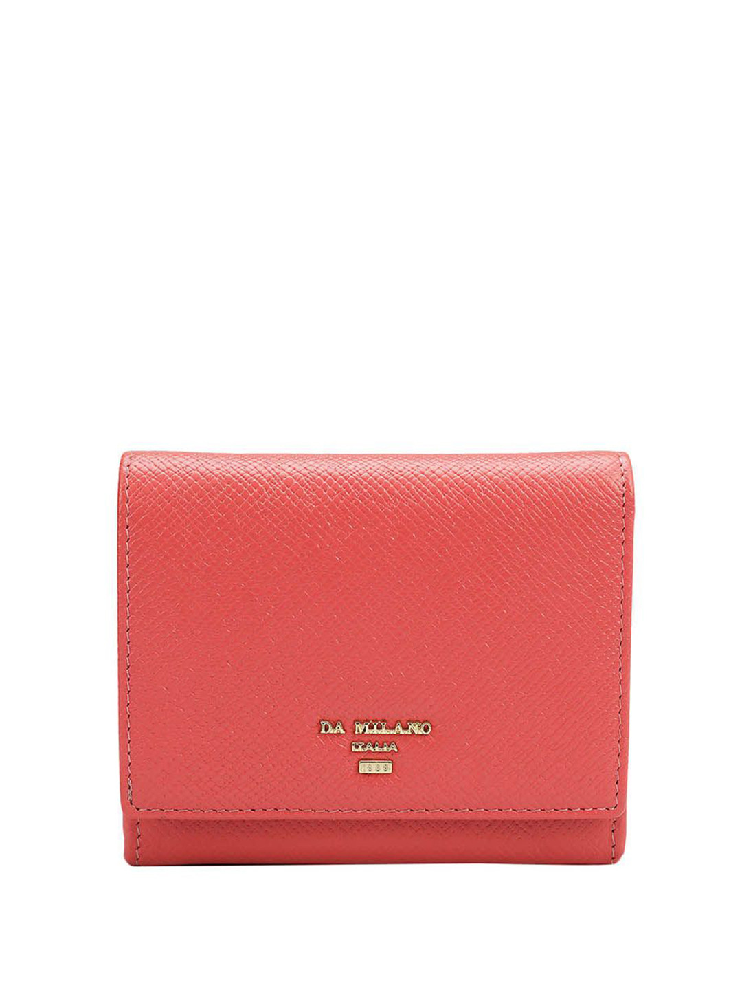 Da Milano Women Textured Leather Wrist Loop Two Fold Wallet