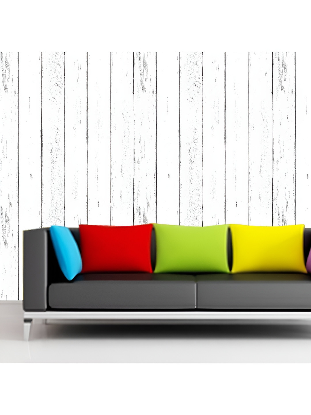 Asian royal White & Grey Floral Printed Self Adhesive Waterproof Wall Sticker