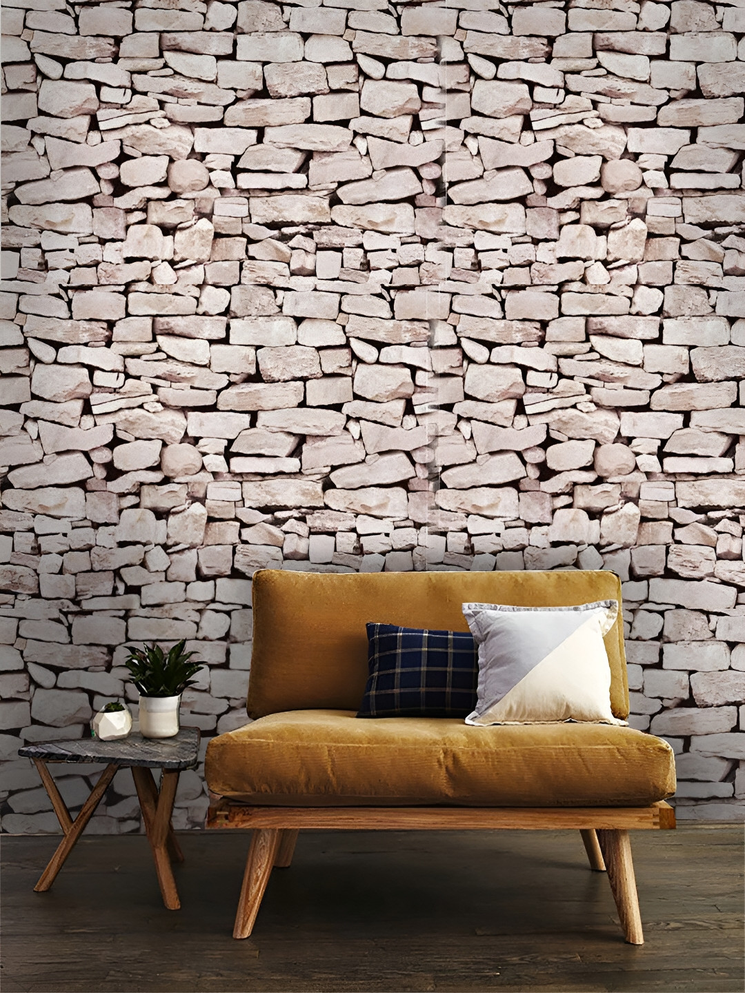 Asian royal Cream Abstract Printed Self Adhesive Heat Resistant Waterproof Wall Sticker