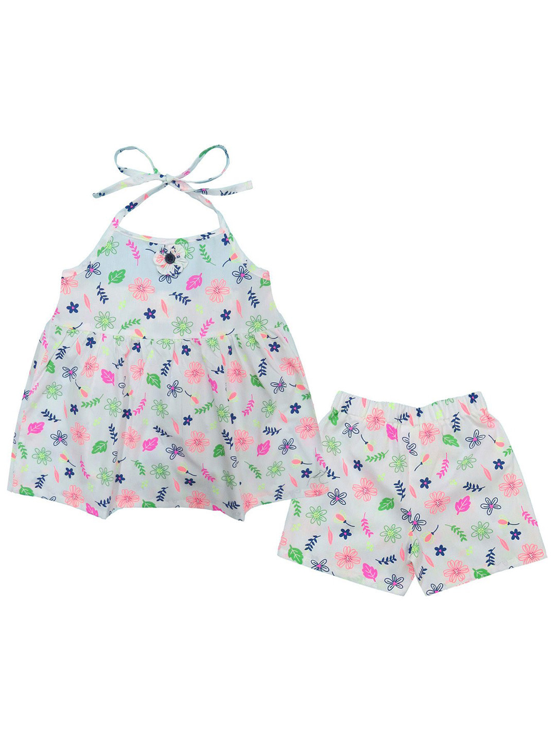 Clothe Funn Girls Printed Top with Shorts