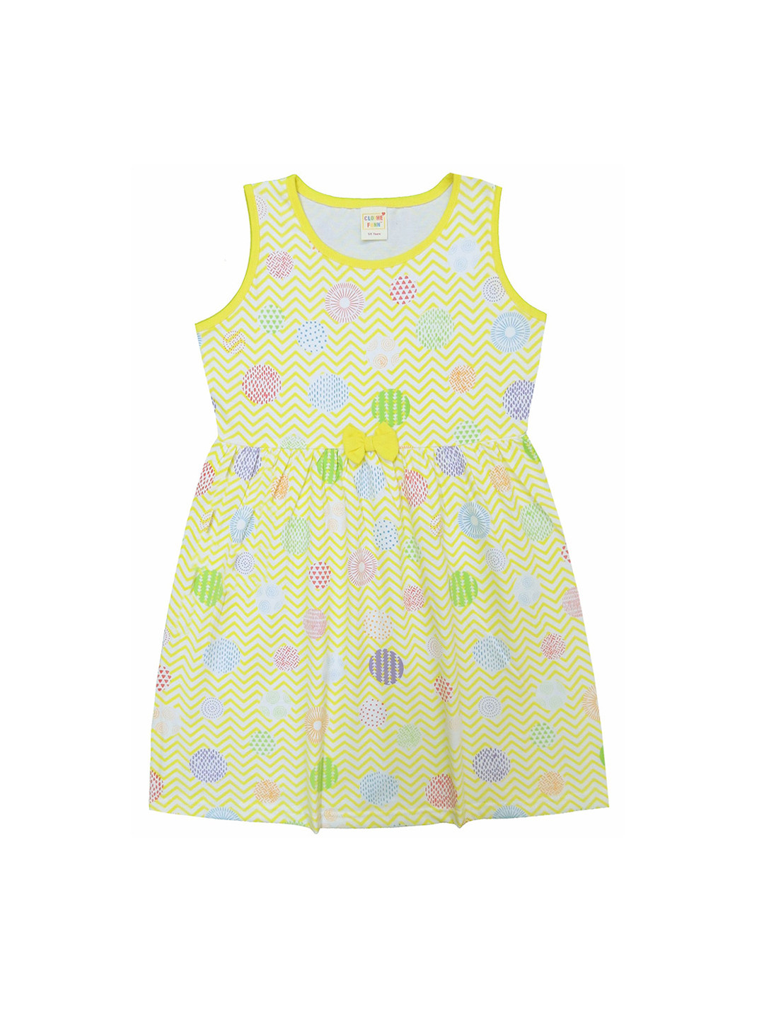 Clothe Funn Round Neck Fit & Flare Bow Detailed Dress