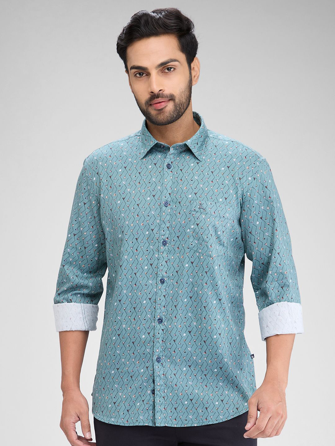 Parx Men Slim Fit Floral Opaque Printed Casual Shirt