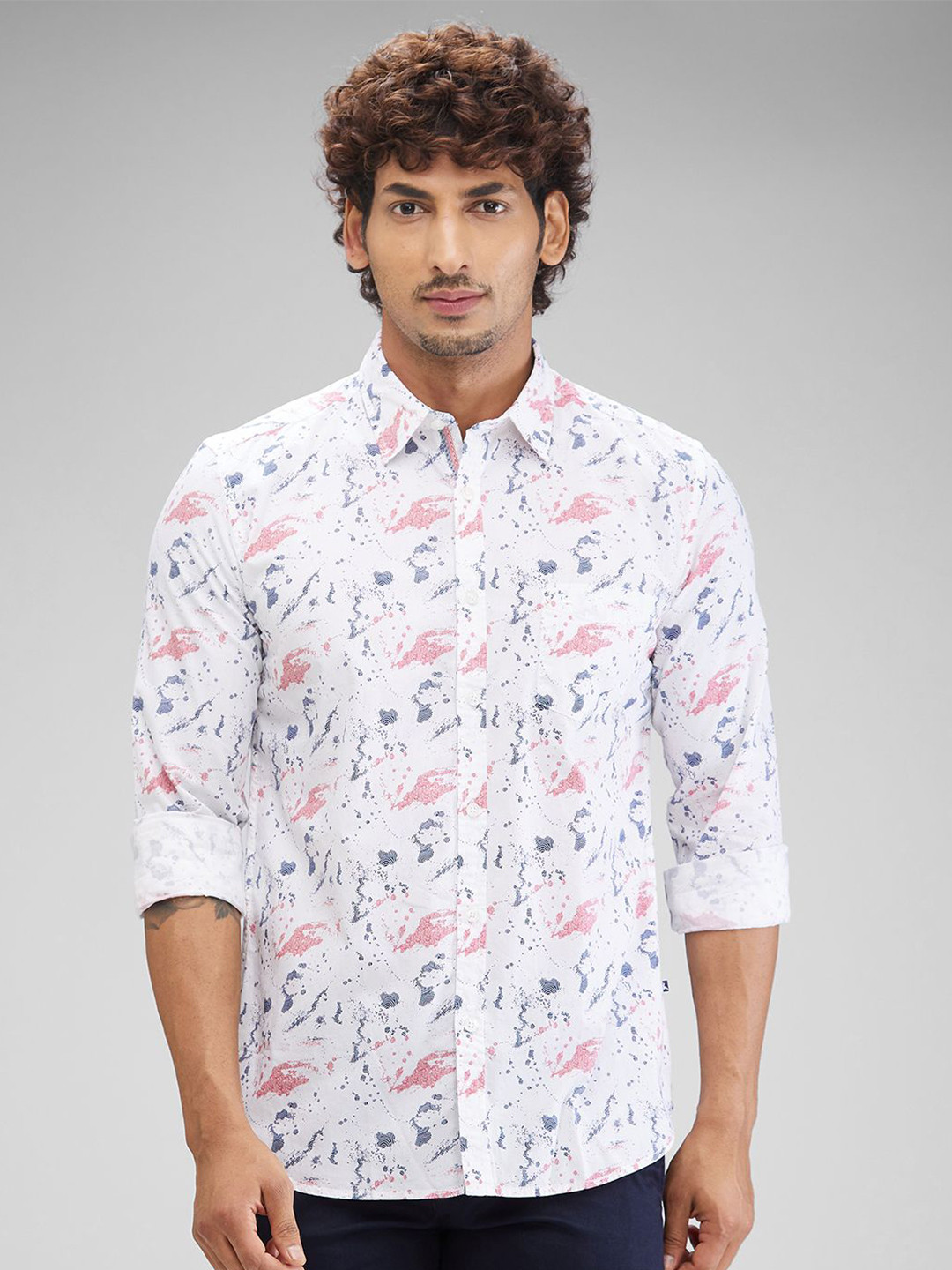 Parx Men Slim Fit Floral Opaque Printed Casual Shirt