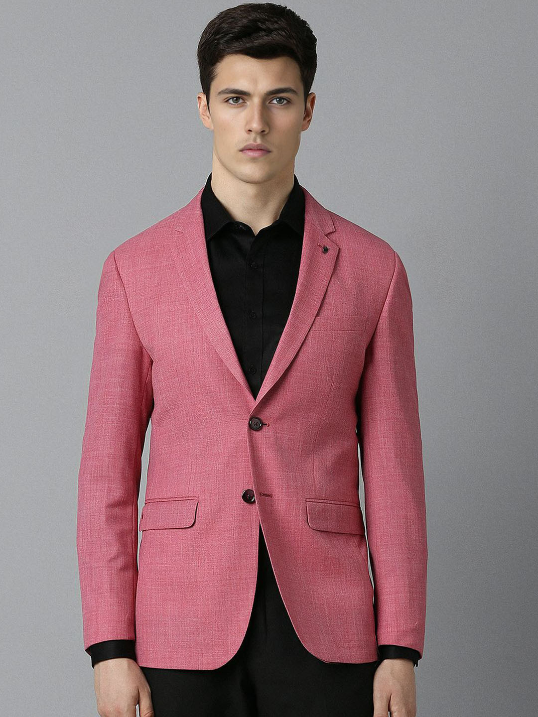 Louis Philippe  Long Sleeve Double Vent Single Breasted Blazers