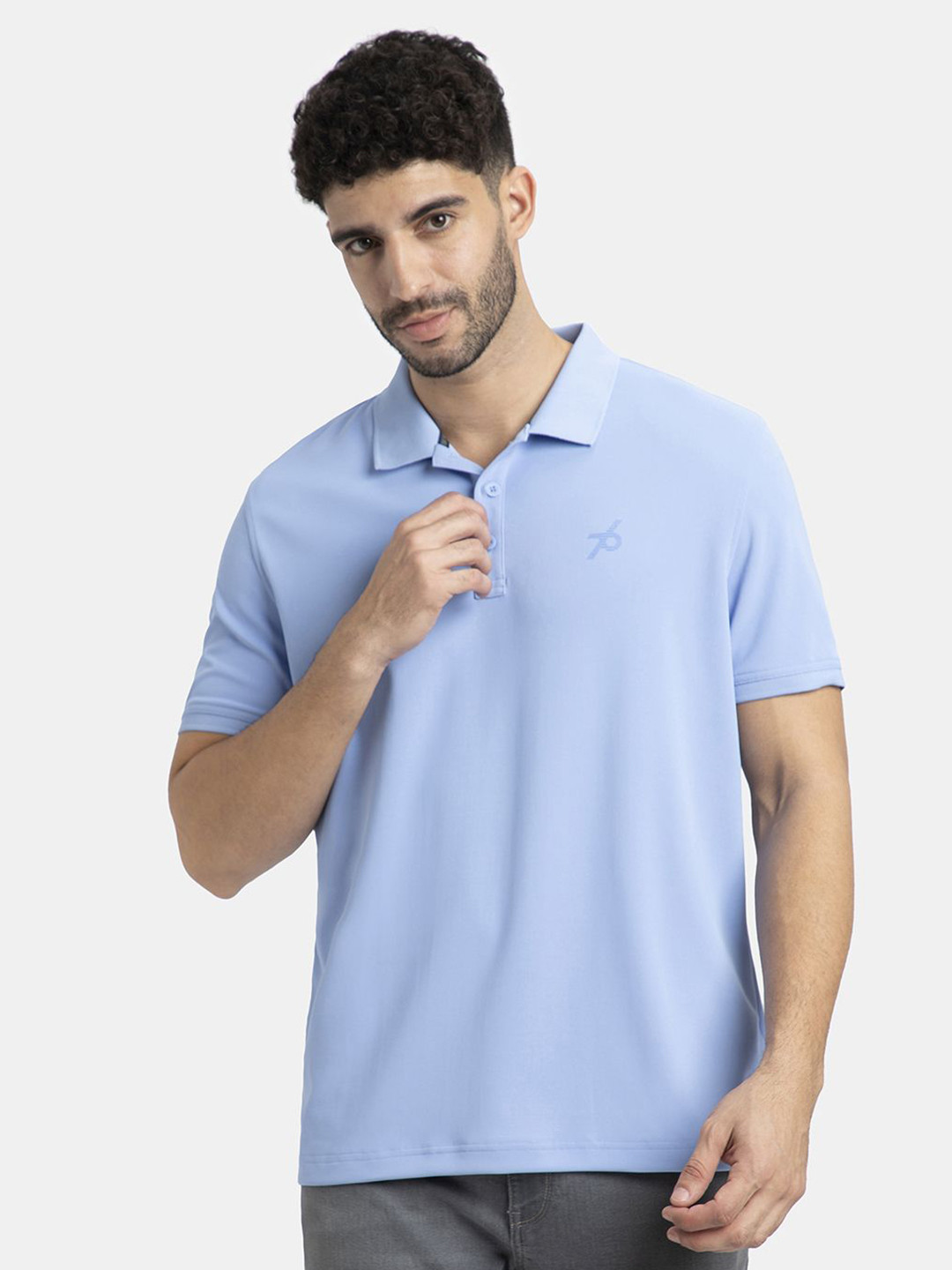 Jockey Microfiber Fabric Solid Polo T-Shirt with StayDry & StayFresh Technology-AM38