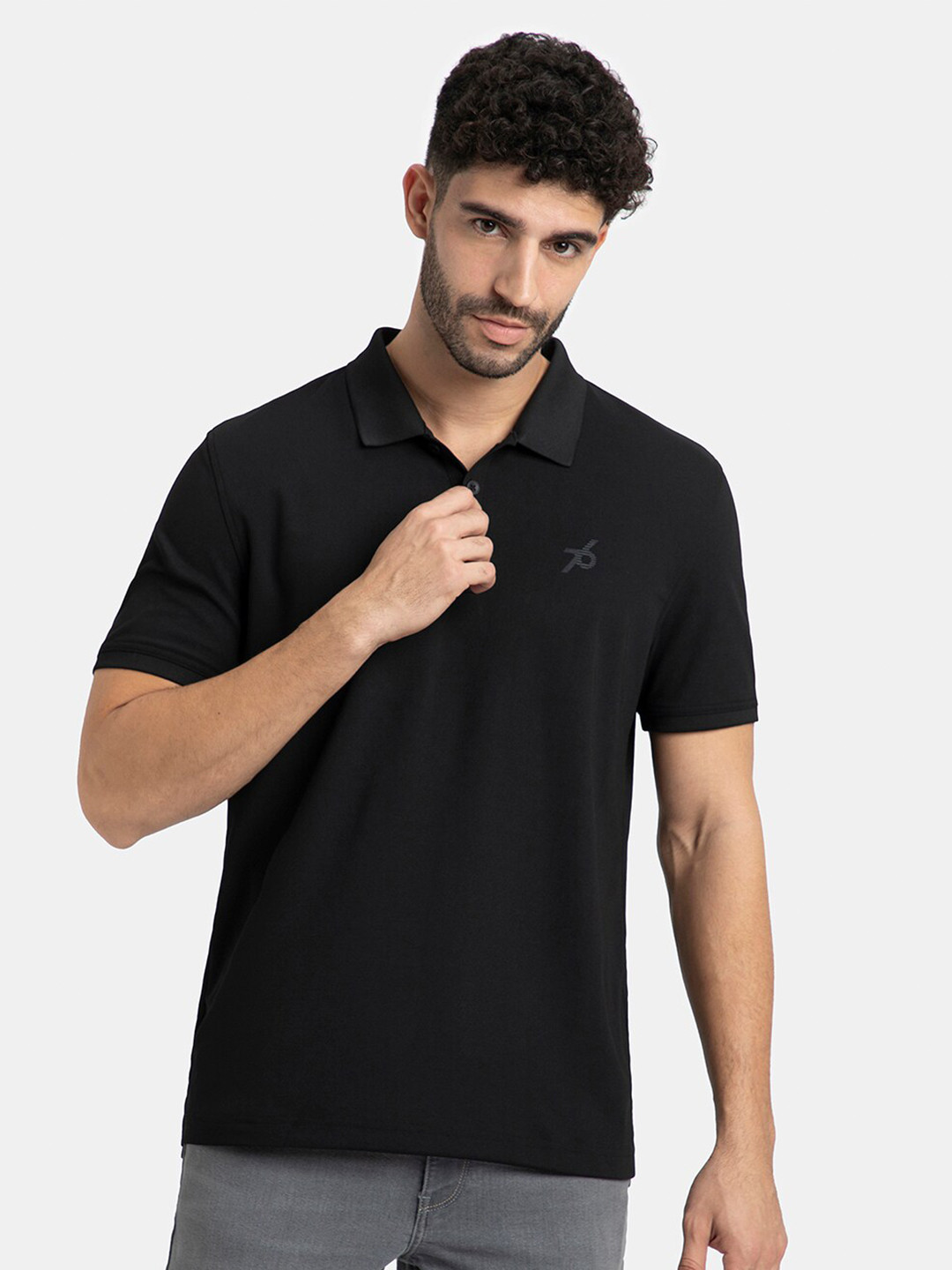 Jockey Microfiber Fabric Solid Polo T-Shirt with StayDry & StayFresh Technology-AM38