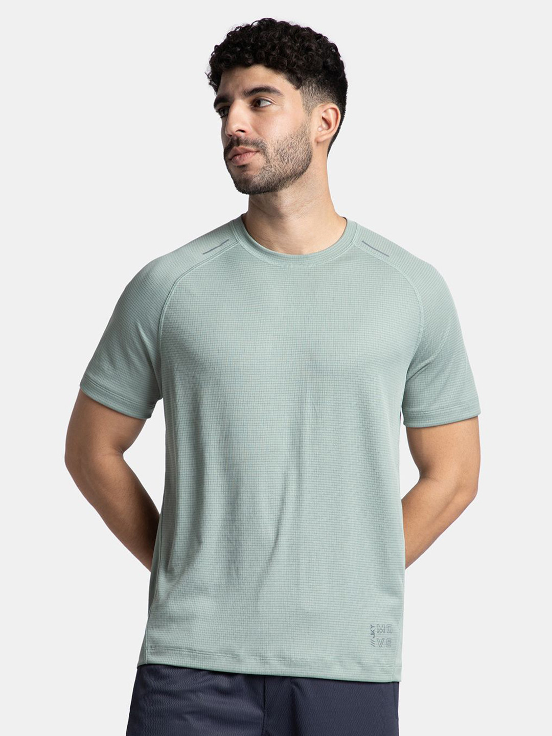 Jockey Lightweight Microfiber Solid T-Shirt with Breathable Mesh-MV16