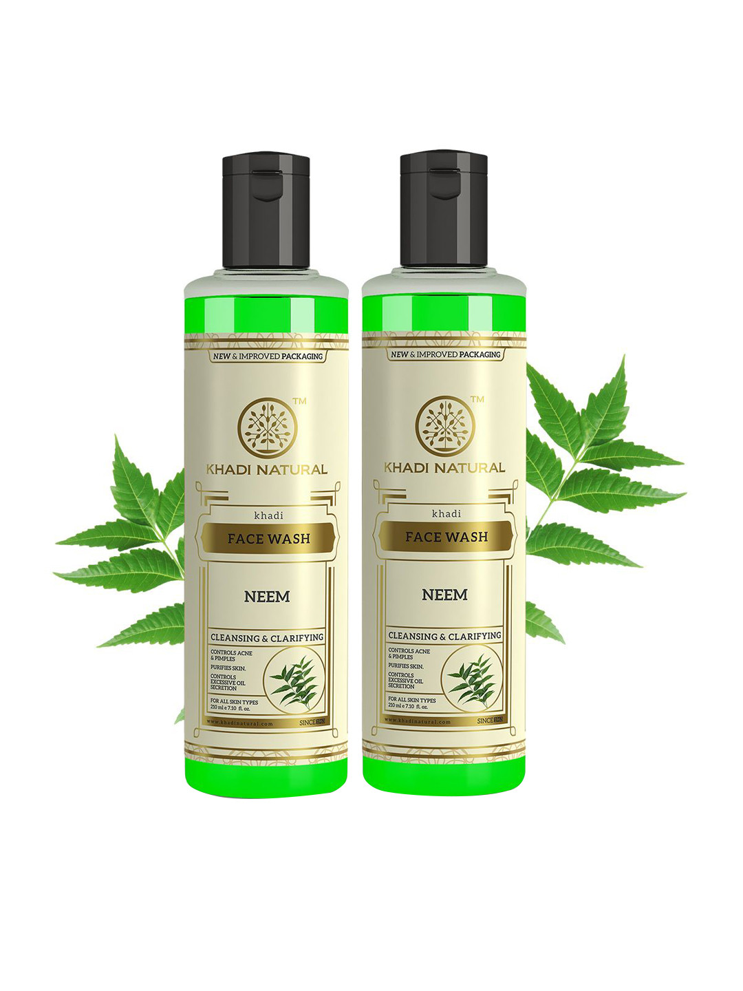 Khadi Natural Set of 2 Neem Face Wash - 210 ml each